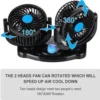 DOUBLE HEADED VEHICLE FAN