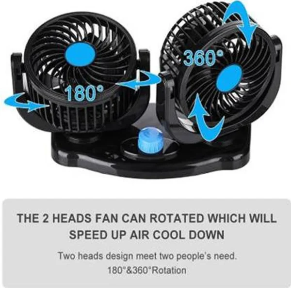 DOUBLE HEADED VEHICLE FAN