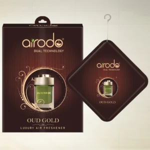Airodo Oud Gold Luxury Gel Air Freshener with Dual Technology For Living Room, Office, Car, Bathroom | Lasts up to 30 days | Easy to Use, Non-Spill & Long-Lasting| 10g (Pack of 4)