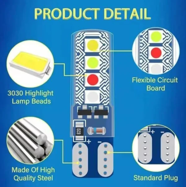 12-8-led-multi-color-running-flasing-light-for-all-bikes-cars-original-imaha8t3n6yrevkh LED Parking Light for car and motorbike-(pack of 2) Parking Light Car, Motorbike LED (12 V, 12 W) (Universal For Bike, Universal For Car, Pack of 2)