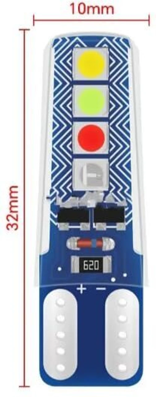 12-8-led-multi-color-running-flasing-light-for-all-bikes-cars-original-imaha8t3pkw2dpfd LED Parking Light for car and motorbike-(pack of 2) Parking Light Car, Motorbike LED (12 V, 12 W) (Universal For Bike, Universal For Car, Pack of 2)