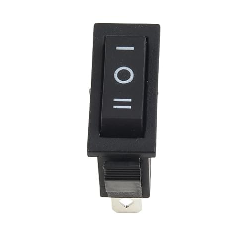 Rocker Switch On/Off On/Rectangle Rocker Switch 3 Position SPDT Black - PACK OF 2