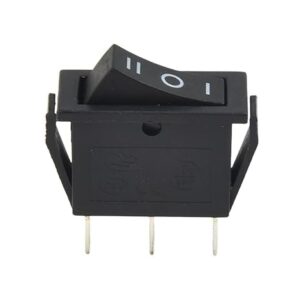 Rocker Switch On/Off On/Rectangle Rocker Switch 3 Position SPDT Black - PACK OF 2