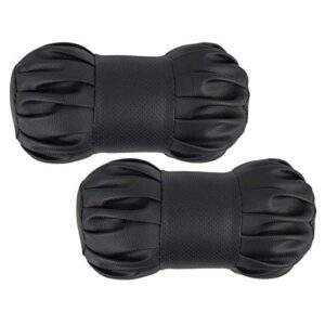 Round Dumbbell Car Neckrest Cushion Neck Pillow for Black, Set of 2 Pcs
