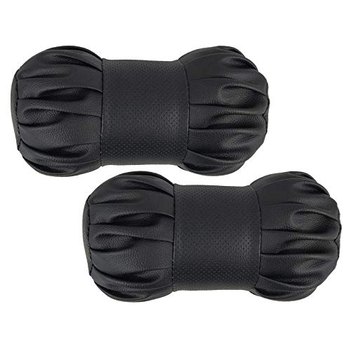 Round Dumbbell Car Neckrest Cushion Neck Pillow for Black, Set of 2 Pcs
