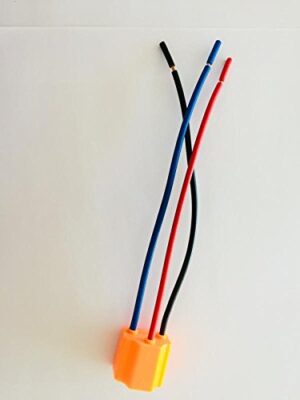 Headlight Headlamp Ceramic H4 Bulb Holder Socket 3-Pin Female 2PCS