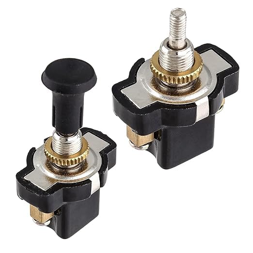 Electronic Spices Heavy Duty 12v Push Pull Button Switch For Auto, Car Vehicle Electronic Components Electronic Hobby Kit (Pack Of 5)