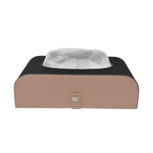 GFX Car Tissue Box Holder Universal Back Seat 1 Pcs Beige and Black (Black and Beige)