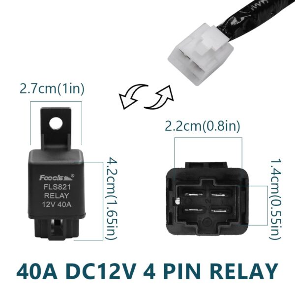 514Gf+fRPtL._SL1000_ H11 880 881 H9 Fog Light Lamp Wiring Harness Socket Wire Connector With 40A Relay & ON/OFF Switch Kits Fit for LED Work Lamp Driving Lights Etc