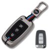 5161H0ByMTL._SL1080_ Premium Metal Key Cover Compatible with Hyundai i20 | Creta | Venue | Tucson | Alcazar | Verna | Xcent | Aura | Elantra | 3 Button Flip Key only (Type) 2