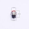 5 Pcs Red Tactile 2 Pin Electronic Panel Push On And Release Off Button 6A/25A- 3V,5V,12V,24V DC SPST Switch Brass Metal Body