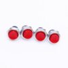 5 Pcs Red Tactile 2 Pin Electronic Panel Push On And Release Off Button 6A/25A- 3V,5V,12V,24V DC SPST Switch Brass Metal Body