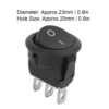 51H259HnjPL._SL1001_ Switch, 10pcs Mini Rocker Switches, 23mm Round Rocker Switch, 3Pin 2 Position Round Boat Mini ONOFF, Rocker Switches