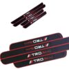 51NE94oCSML Rubber Car Door Entry Foot Step Sill Plate Guard Scuff Plate Protection TRD Design with Adhesive Tape (Black) (Set of 4) Compatible with Universel