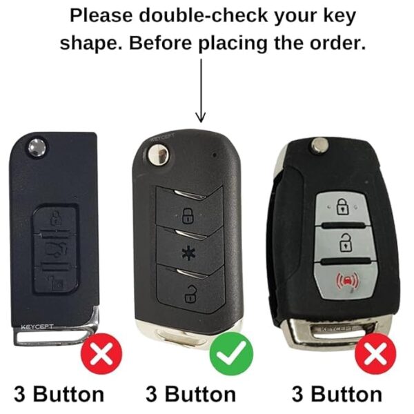 51WdNKqIGML Premium Metal Alloy Key Cover MHD-A3 Compatible for Mahindra Vehicles