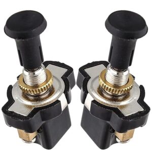 Electronic Spices Heavy Duty 12v Push Pull Button Switch For Auto, Car Vehicle Electronic Components Electronic Hobby Kit (Pack Of 5)