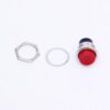 5 Pcs Red Tactile 2 Pin Electronic Panel Push On And Release Off Button 6A/25A- 3V,5V,12V,24V DC SPST Switch Brass Metal Body