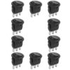 51opcqTpikL._SL1001_ Switch, 10pcs Mini Rocker Switches, 23mm Round Rocker Switch, 3Pin 2 Position Round Boat Mini ONOFF, Rocker Switches