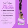613zCdNMGAL._SL1500_ Premium Car Perfume Hanging Pod - 10 ML Car Air Freshener Natural Fragrance Oil in Glass Bottle with Wooden Diffuser Lid Hanging Long Lasting Car Air Freshener (Lavender)