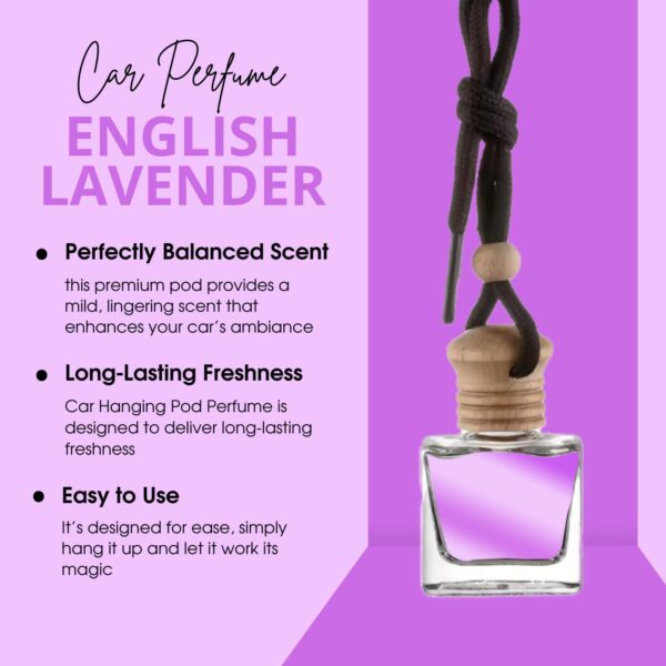 613zCdNMGAL._SL1500_ Premium Car Perfume Hanging Pod - 10 ML Car Air Freshener Natural Fragrance Oil in Glass Bottle with Wooden Diffuser Lid Hanging Long Lasting Car Air Freshener (Lavender)