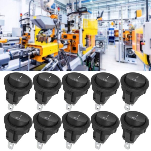61Jsu5w8Z9L._SL1001_ Switch, 10pcs Mini Rocker Switches, 23mm Round Rocker Switch, 3Pin 2 Position Round Boat Mini ONOFF, Rocker Switches