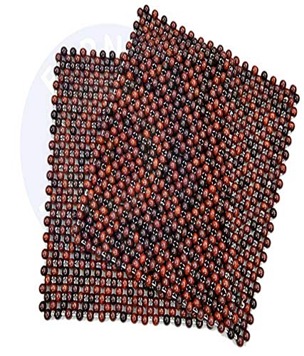 Bead Seat Wooden Cushion Cover Pad for Acupressure Sitting in Full Brown Color for Car, Bus, Truck,