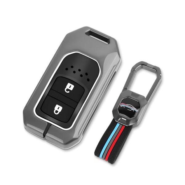 61eY4yPImlL._SX679_ Premium Metal Alloy Silicone Car Key Cover Keychain | Compatible with Honnda Elevate | BRV | WRV | CRV | Jazz | City Car Key (HD-A2)