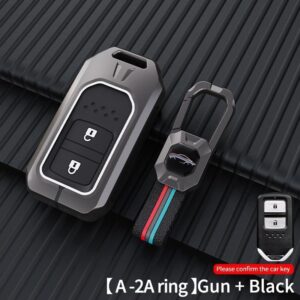 Premium Metal Alloy Silicone Car Key Cover Keychain | Compatible with Honnda Elevate | BRV | WRV | CRV | Jazz | City Car Key (HD-A2)