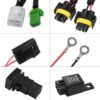 61zMTU8JcSL._SL1000_ H11 880 881 H9 Fog Light Lamp Wiring Harness Socket Wire Connector With 40A Relay & ON/OFF Switch Kits Fit for LED Work Lamp Driving Lights Etc