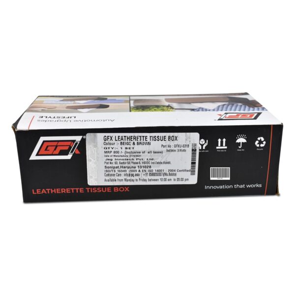 71P84vBDxnL._SL1500_ GFX Car Tissue Box Holder Universal Back Seat 1 Pcs Beige and Black (Black and Beige)