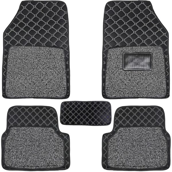 81FjocUxvvL._SL1058_ 7D Car Mat Universal Compatible Car Foot Floor Mat Luxuy Leather 100% Water Proof (Black)