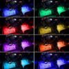 Bluetooth App Controlled 72 LED Atmosphere Light Multicolour Music Car Strip Lamp For Car Interior (18 LED