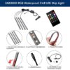 Bluetooth App Controlled 72 LED Atmosphere Light Multicolour Music Car Strip Lamp For Car Interior (18 LED