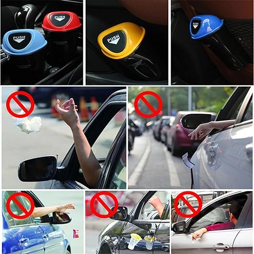 Mini Car Trash Bin | Dustbin Portable Mini Car Garbage Can | Storage Bucket Trash Bag | Dust Holder Bin