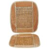 Wooden Beaded Plush Velvet Seat Cover Ultra Comfort Massage Cool Car Seat Cushion Universal for All Seats and Cars Beige Set of 1pc