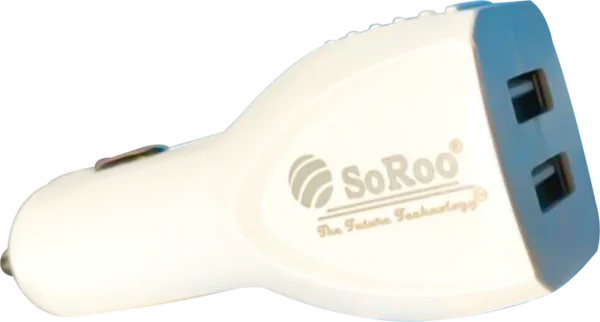 Soroo Car Charger 3.4A Output (White, With USB Cable)