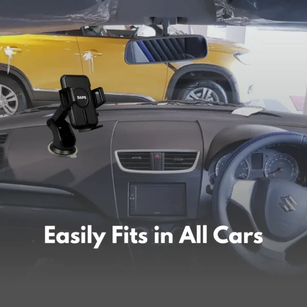 Daps Multifunction In-Car Mobile Stand – Universal 360° Adjustable Phone Holder for Dashboard & Windshield