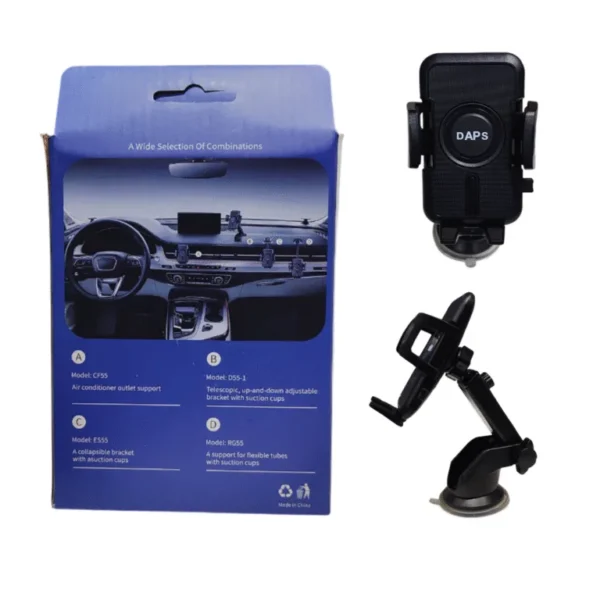 Daps Multifunction In-Car Mobile Stand – Universal 360° Adjustable Phone Holder for Dashboard & Windshield