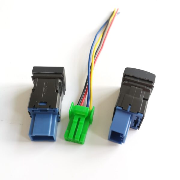 12V 4-Way Push Button Switch with LED Lights Fog Lamp Switch for Cars