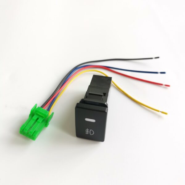 12V 4-Way Push Button Switch with LED Lights Fog Lamp Switch for Cars