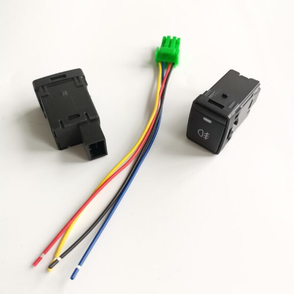 12V 4-Way Push Button Switch with LED Lights Fog Lamp Switch for Cars