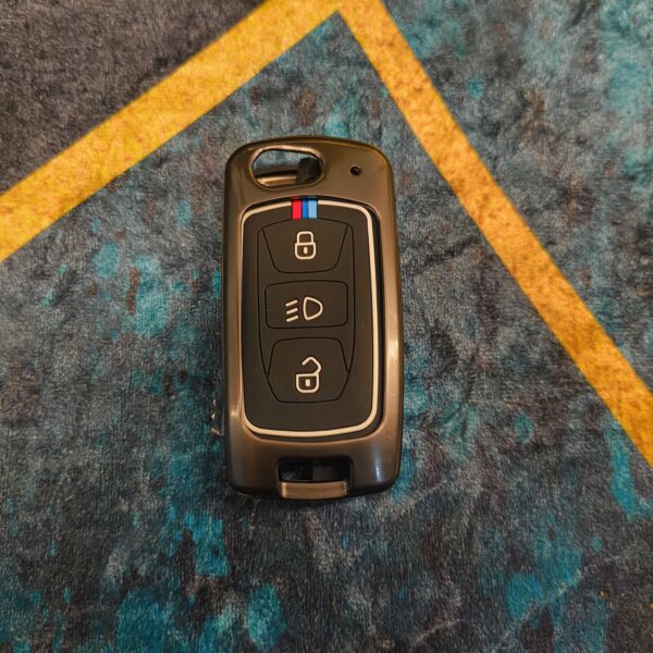 IMG_20260225_211147648 Premium Metal Key Cover Compatible with Tata Tiago | Nexon | Altroz | Safari | Storme | Zest | Bolt | Tigor | Punch | Hexa 3 Button Flip Key